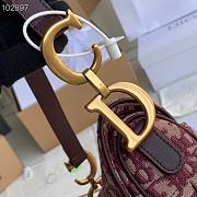 Dior Saddle Bag Burgundy Oblique Jacquard - M0446C - 25.5 x 20 x 6.5 cm - 6