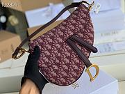 Dior Saddle Bag Burgundy Oblique Jacquard - M0446C - 25.5 x 20 x 6.5 cm - 4