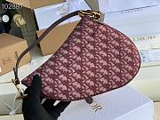 Dior Saddle Bag Burgundy Oblique Jacquard - M0446C - 25.5 x 20 x 6.5 cm - 2