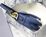 Chirstian Dior Saddle in Denim Canvas Blue Bag - 25.5 x 20 x 6.5 cm - 6