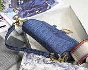 Chirstian Dior Saddle in Denim Canvas Blue Bag - 25.5 x 20 x 6.5 cm - 5