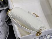 Dior Saddle in Denim Canvas White Bag - 21 x 18x 5 cm - 2