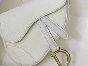 Dior Saddle in Denim Canvas White Bag - 21 x 18x 5 cm - 3