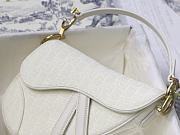 Dior Saddle in Denim Canvas White Bag - 21 x 18x 5 cm - 4