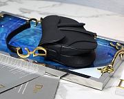 Dior Saddle Mini Black Grained Calfskin Bag- M0447C - 19.5 x 16 x 6.5cm - 2