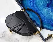 Dior Saddle Mini Black Grained Calfskin Bag- M0447C - 19.5 x 16 x 6.5cm - 3