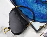 Dior Saddle Mini Black Grained Calfskin Bag- M0447C - 19.5 x 16 x 6.5cm - 4