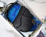 Dior Saddle Black Grained Calfskin Bag- M0447C - 25.5 x 20 x 6.5cm - 1