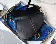 Dior Saddle Black Grained Calfskin Bag- M0447C - 25.5 x 20 x 6.5cm - 4