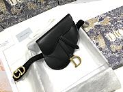  Dior Saddle Calfskin Belt Bag Black - 20 x 17 x 2 cm - 1