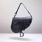 Dior Saddle Bag Black Oblique Embossed Calfskin - 26x20x7cm - 1