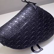 Dior Saddle Bag Black Oblique Embossed Calfskin - 26x20x7cm - 4