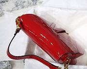 Dior Red Patent Leather Saddle Bag with Gold Hardware - 25.5x20x6.5cm - 6