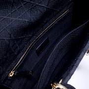 Dior Lady D-Lite Bag Black Cannage Embroidery- M0565O - 24x20x11cm - 2