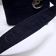 Dior Lady D-Lite Bag Black Cannage Embroidery- M0565O - 24x20x11cm - 5