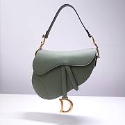 Dior Saddle Willow Green Grained Calfskin Bag - M0446C - 25.5 x 20 x 6.5 cm - 1