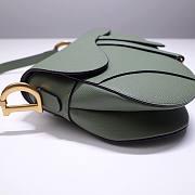 Dior Saddle Willow Green Grained Calfskin Bag - M0446C - 25.5 x 20 x 6.5 cm - 6