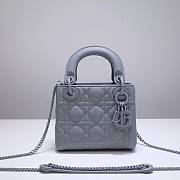  Dior Mini Lady Cloud Gray Cannage Calfskin - 17 x 15 x 7 cm - 1