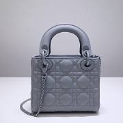  Dior Mini Lady Cloud Gray Cannage Calfskin - 17 x 15 x 7 cm - 3