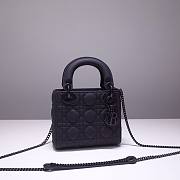  Dior Mini Lady Black Ultramatte Cannage Calfskin - M0505S - 17 x 15 x 7 cm - 1