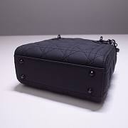  Dior Mini Lady Black Ultramatte Cannage Calfskin - M0505S - 17 x 15 x 7 cm - 3