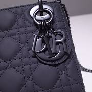  Dior Mini Lady Black Ultramatte Cannage Calfskin - M0505S - 17 x 15 x 7 cm - 5