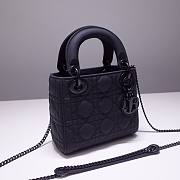  Dior Mini Lady Black Ultramatte Cannage Calfskin - M0505S - 17 x 15 x 7 cm - 6