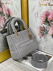 Dior Lady D-Lite Gray - M0565J - 24 x 20 x 11 cm - 6