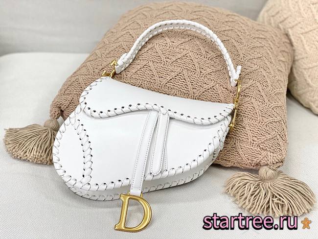  Dior Saddle White Leather Bag - 25.5x6.5x20 cm - 1