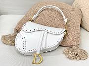  Dior Saddle White Leather Bag - 25.5x6.5x20 cm - 1