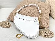  Dior Saddle White Leather Bag - 25.5x6.5x20 cm - 3