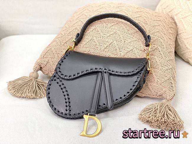  Dior Saddle Black Leather Bag - 25.5x6.5x20 cm - 1
