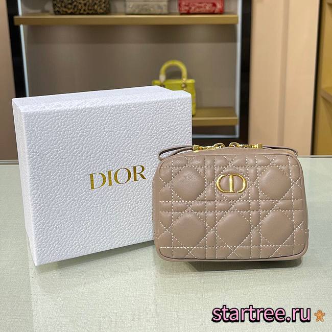 Dior Small Caro Zipped Blush Pouch- S5045U - 15 x 10.5 x 3.5 cm - 1