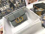 Dior 30 Montaigne Box Bag Gray Calfskin- M9204U - 17.5 x 11.5 x 5 cm - 1