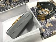 Dior 30 Montaigne Box Bag Gray Calfskin- M9204U - 17.5 x 11.5 x 5 cm - 4
