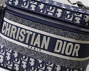 Dior Travel Vanity Case Blue Dior Oblique Embroidery - S5480V - 24 cm x 17 cm x 13.5 cm - 5