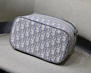 Dior Travel Vanity Case Gray Dior Oblique Embroidery - S5480V - 24 cm x 17 cm x 13.5 cm - 3