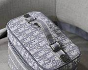 Dior Travel Vanity Case Gray Dior Oblique Embroidery - S5480V - 24 cm x 17 cm x 13.5 cm - 4