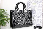 Dior Lady Large Black Patent Bag - M0566O - 32 x 25 x 11 cm - 3