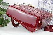 Dior Lady Large Cherry Red Patent Bag - M0566O - 32 x 25 x 11 cm - 4