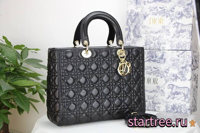 Dior Lady Large Black Bag - M0566O - 32 x 25 x 11 cm - 1