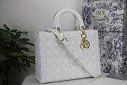 Dior Lady Large White Bag - M0566O - 32 x 25 x 11 cm - 1