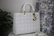 Dior Lady Large White Bag - M0566O - 32 x 25 x 11 cm - 5