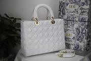 Dior Lady Large White Bag - M0566O - 32 x 25 x 11 cm - 6