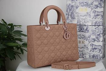 Dior Lady Large Blush Ultramatte Bag - M0566I - 32 x 25 x 11 cm