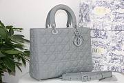 Dior Lady Large Gray Ultramatte Bag - M0566I - 32 x 25 x 11 cm - 1