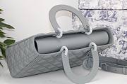 Dior Lady Large Gray Ultramatte Bag - M0566I - 32 x 25 x 11 cm - 3