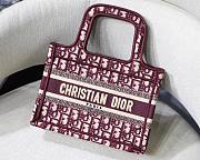  Dior Book Tote Mini Burgundy Oblique Embroidery  S5475Z - 1