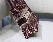  Dior Book Tote Mini Burgundy Oblique Embroidery  S5475Z - 4