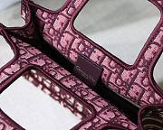  Dior Book Tote Mini Burgundy Oblique Embroidery  S5475Z - 3